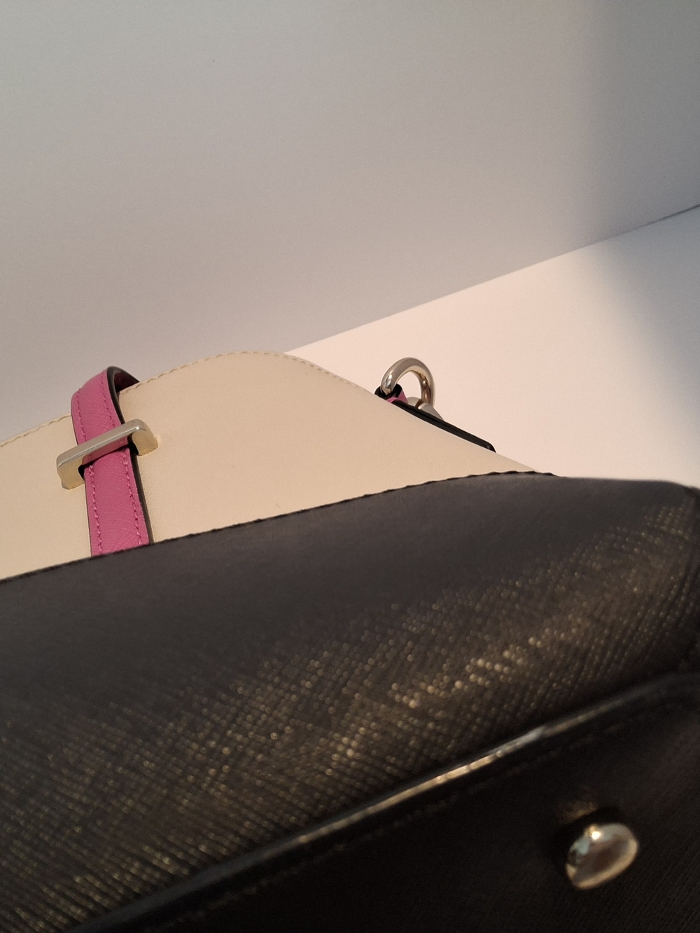 kate spade Colorblock Dome Satchel - Pink, Cream, Black - Picture 8 of 13